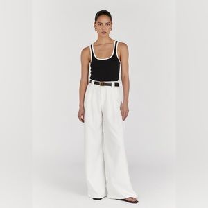 DISSH Harley White Wide Leg Pants